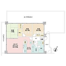ヒューマンスクエア豊田 3LDKの間取図画像