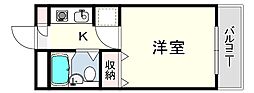 大手ビル 1Kの間取図画像