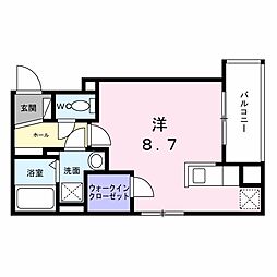 ヒカルサ明石南王子 ワンルームの間取図画像