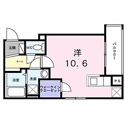 ヒカルサ神戸王塚台I ワンルームの間取図画像