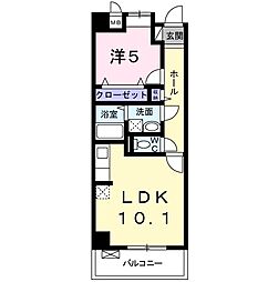 ラ・ヴァンベール 1LDKの間取図画像