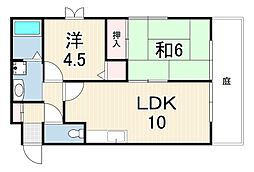 ハイツイベール 2LDKの間取図画像