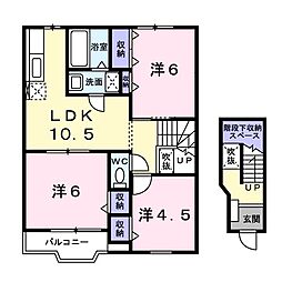 ヒューマンヴィレッジA 3LDKの間取図画像