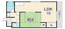 ハイツサンライズ 1LDKの間取図画像