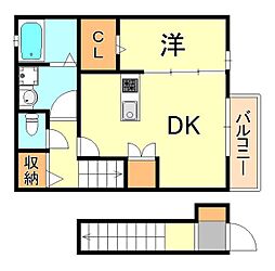 ソフィアコート 1DKの間取図画像