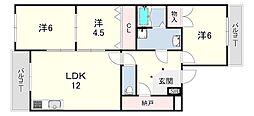 リバーグリーン藤村 3LDKの間取図画像