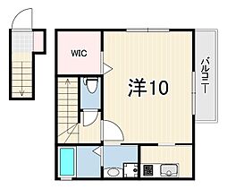 プチエミナール 1Kの間取図画像