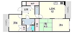 エクセル北別府 3LDKの間取図画像