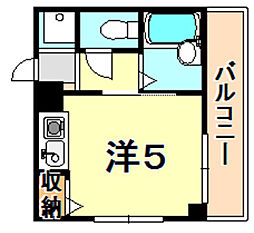 千代が丘マンション ワンルームの間取図画像