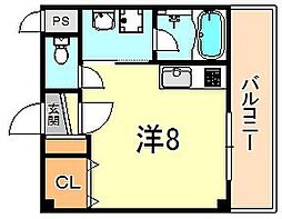 垂水ヴィレッジ ワンルームの間取図画像