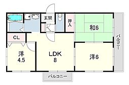 ハイツ神田 3LDKの間取図画像