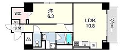 リラシオ西明石駅前 1LDKの間取図画像