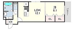 エムライズ材木町 1LDKの間取図画像