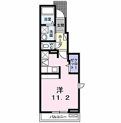 アライブC2 1Kの間取図画像