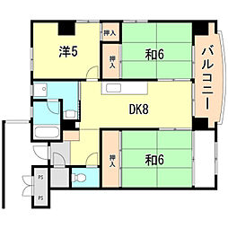 メゾン西明石 3DKの間取図画像