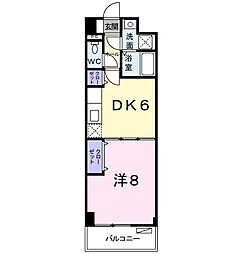 コン・タント・アモーレ 1DKの間取図画像