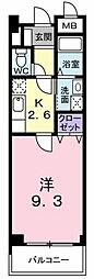 グランドパレス大久保 1Kの間取図画像