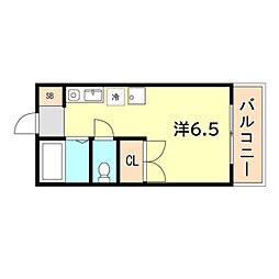ハイツエクシード2 ワンルームの間取図画像