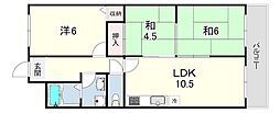 ハウゼ・ケイ魚崎 3LDKの間取図画像