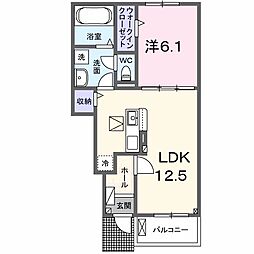 MarblePatio 1LDKの間取図画像