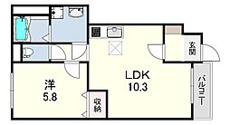 ステディア 1LDKの間取図画像