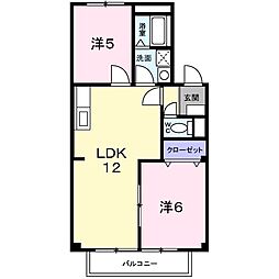 ネッスル・エイト 2LDKの間取図画像