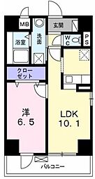 アスピシアプレイス 1LDKの間取図画像