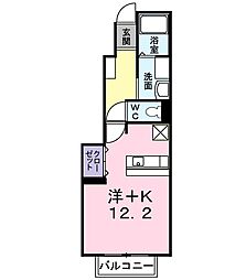 ヴィーヴルスミヨシ ワンルームの間取図画像