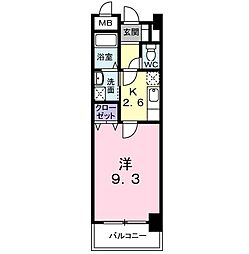 グランドパレス大久保 1Kの間取図画像