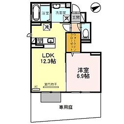 ビュー・ソフィアA 1LDKの間取図画像