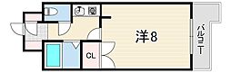 エスポワール大津和 1Kの間取図画像