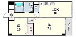 MaisonAkashi 2LDKの間取図画像