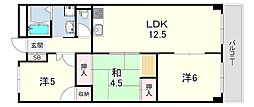 ユニハイム明石 3LDKの間取図画像