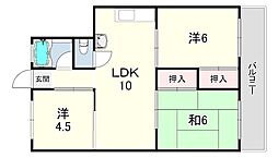 サンハイツ山口 3LDKの間取図画像