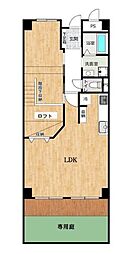 ローレルハイツ南福岡3棟 1LDKの間取図画像