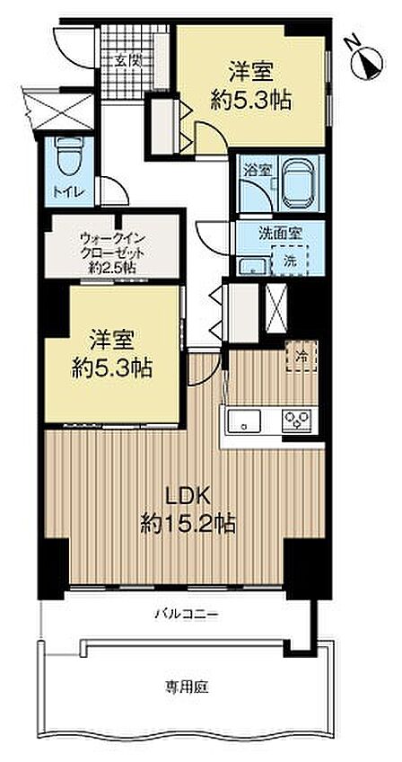 戸建て感覚で使える開放的な専用庭付き!階下への音を気にせず暮らせる安心感と、上下移動がスムーズな1階ならではの利便性が魅力です。ガーデニングや子育て世代にもおすすめの物件です。