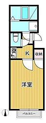フォーシーズンズ広路 1Kの間取図画像