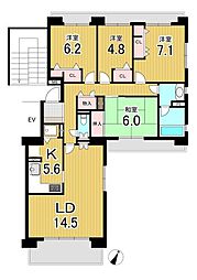刈谷パーク・ホームズ 4LDKの間取図画像