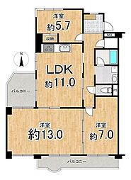 檀渓アイリス 3LDKの間取図画像