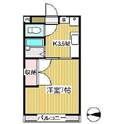 Maメゾン 1Kの間取図画像