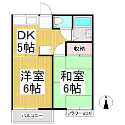 ハイツ尾崎 2Kの間取図画像