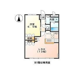 グリーンオアシス・K 1LDKの間取図画像