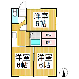 サンハイツ大久保A 3Kの間取図画像