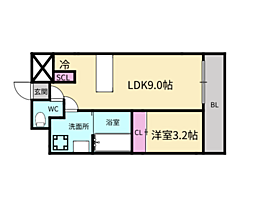 LaBenten 1LDKの間取図画像