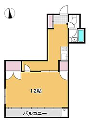 新栄マンション 1Kの間取図画像