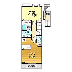 シーサイド・ヴィラ 1LDKの間取図画像