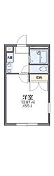 レオパレスしおかぜ1 1Kの間取図画像