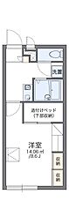 レオパレスコスモガーデン 1Kの間取図画像