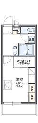 レオパレス大町 1Kの間取図画像