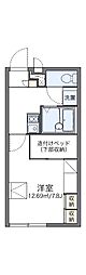 レオパレス湯田温泉 1Kの間取図画像
